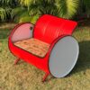 Sitzmöbel Sofa "Evi" rot - seitlich - Tonnen Tumult